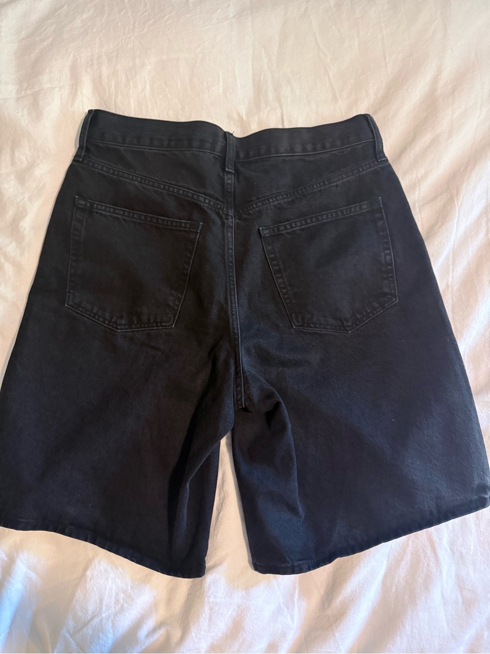 GAP Black Mid-Rise Denim Bermuda Shorts, 30 - Picture 3 of 4